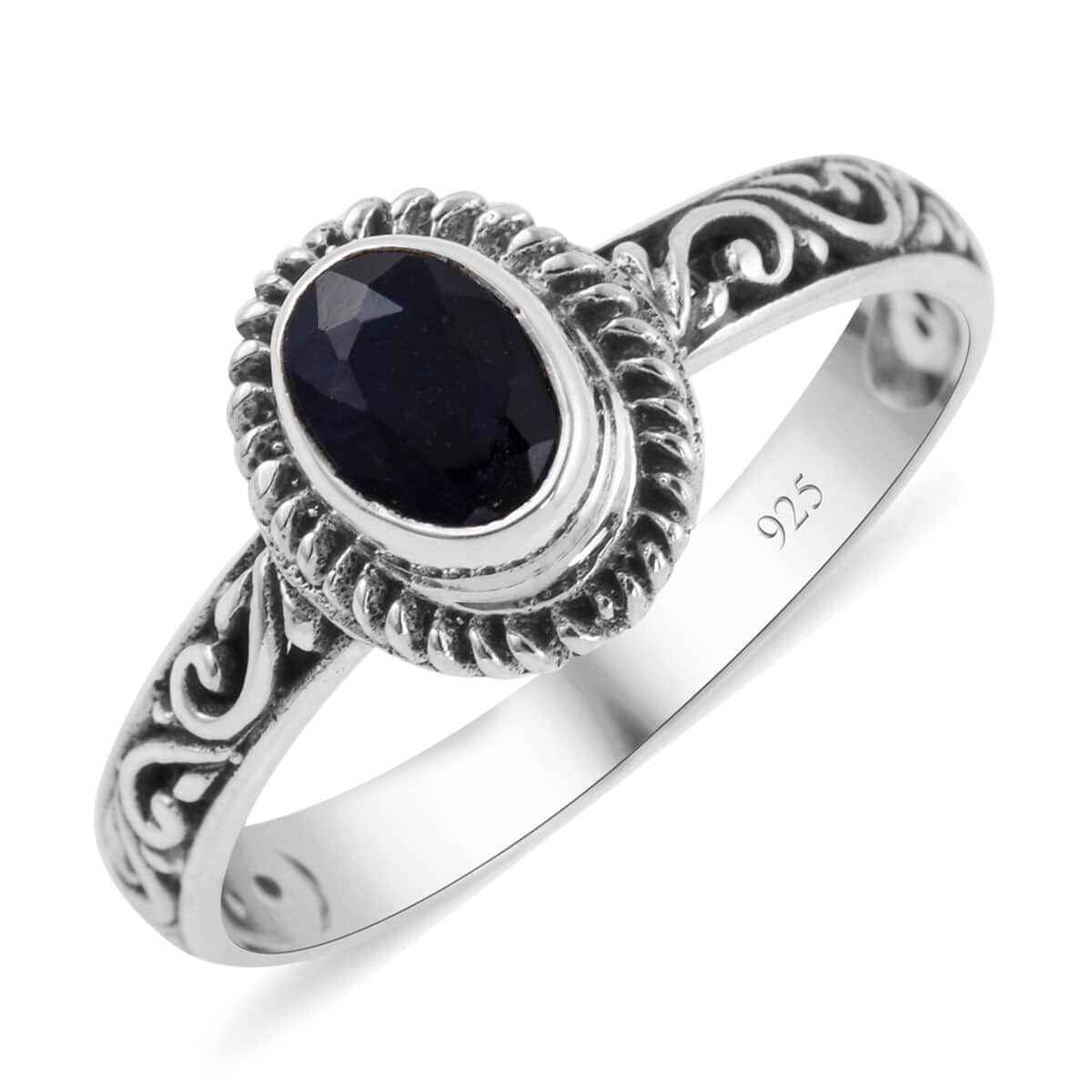 BALI LEGACY Diffused Blue Sapphire Solitaire Ring in Sterling Silver (Size 10.0) 1.40 ctw image number 0