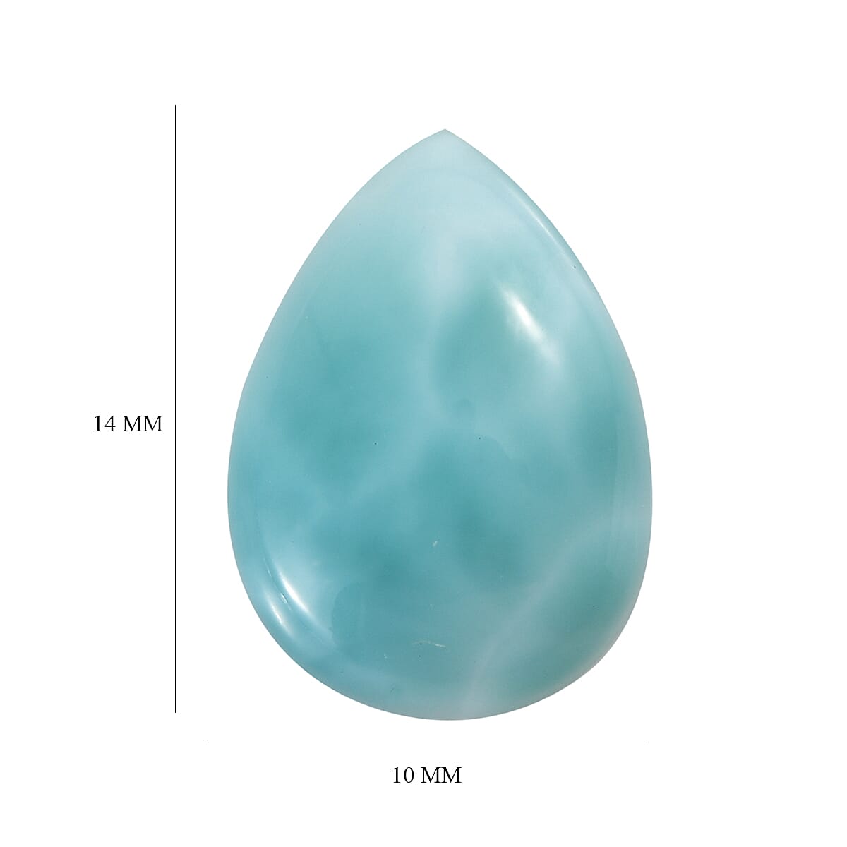 Larimar (Pear 14x10 mm) 4.85 ctw Loose gemstone