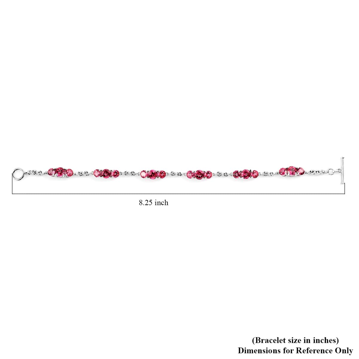 Pure Pink Mystic Topaz Infinity Link Bracelet in Platinum Over Sterling Silver (8.00 In) 13.25 ctw image number 4