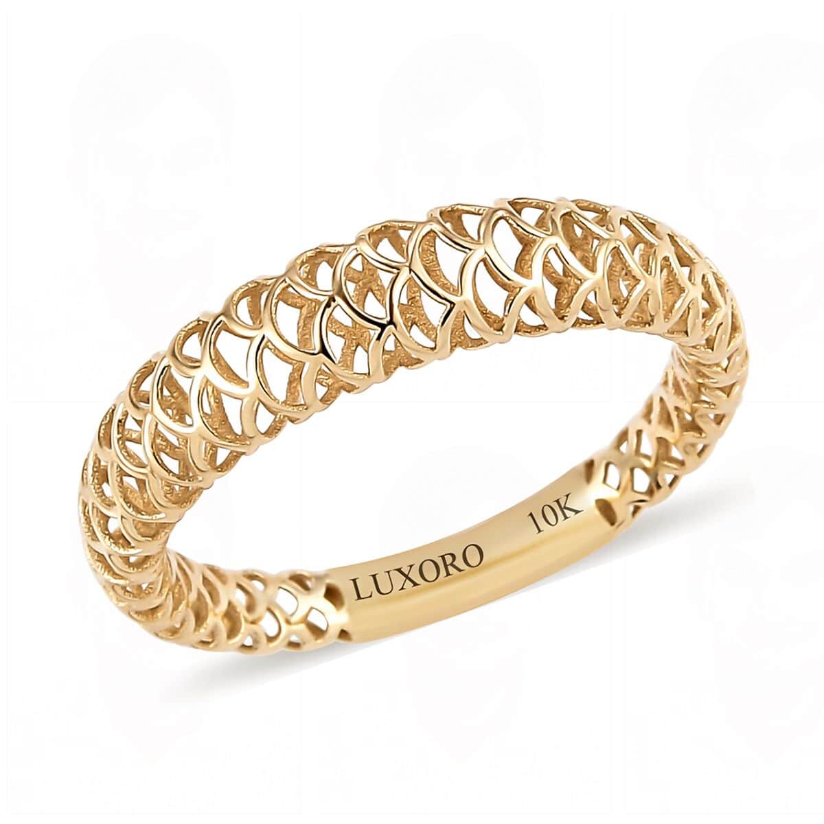 Mirage Collection LUXORO 10K Yellow Gold Band Ring (Size 8.0) image number 0