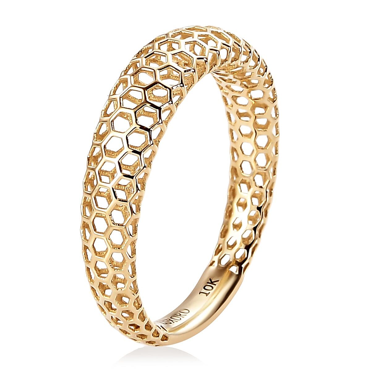 Mirage Collection Luxoro 10K Yellow Gold Band Ring (Size 8.0)