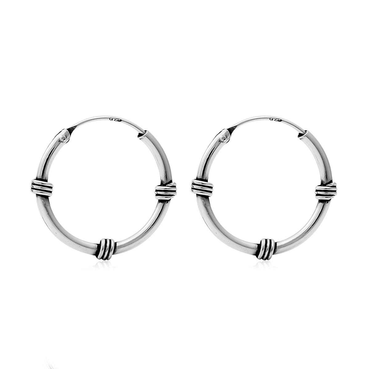 Sterling Silver Hoop Earrings 1.40 Grams