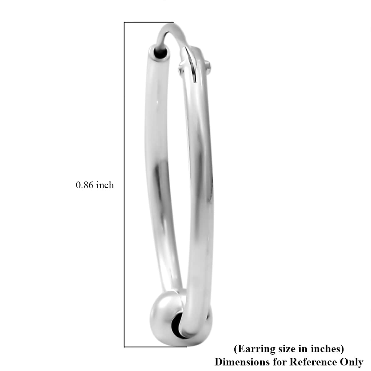 Sterling Silver Hoop Earrings 1.30 Grams image number 3