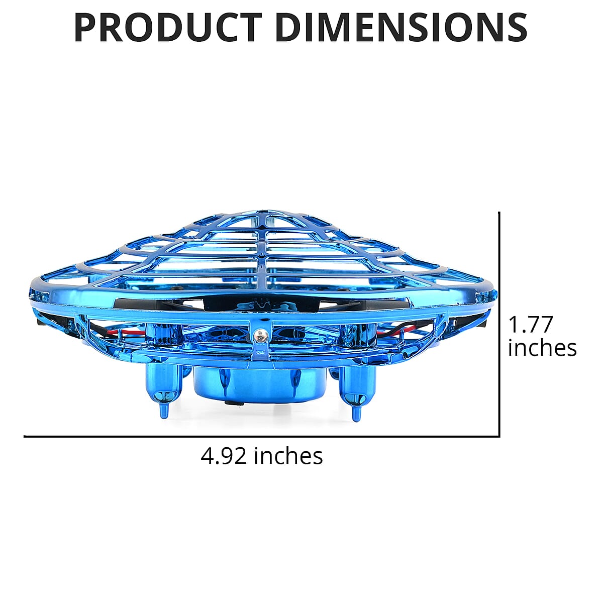 ALIEN POWER Hand Operated Mini UFO Drone - Blue image number 4