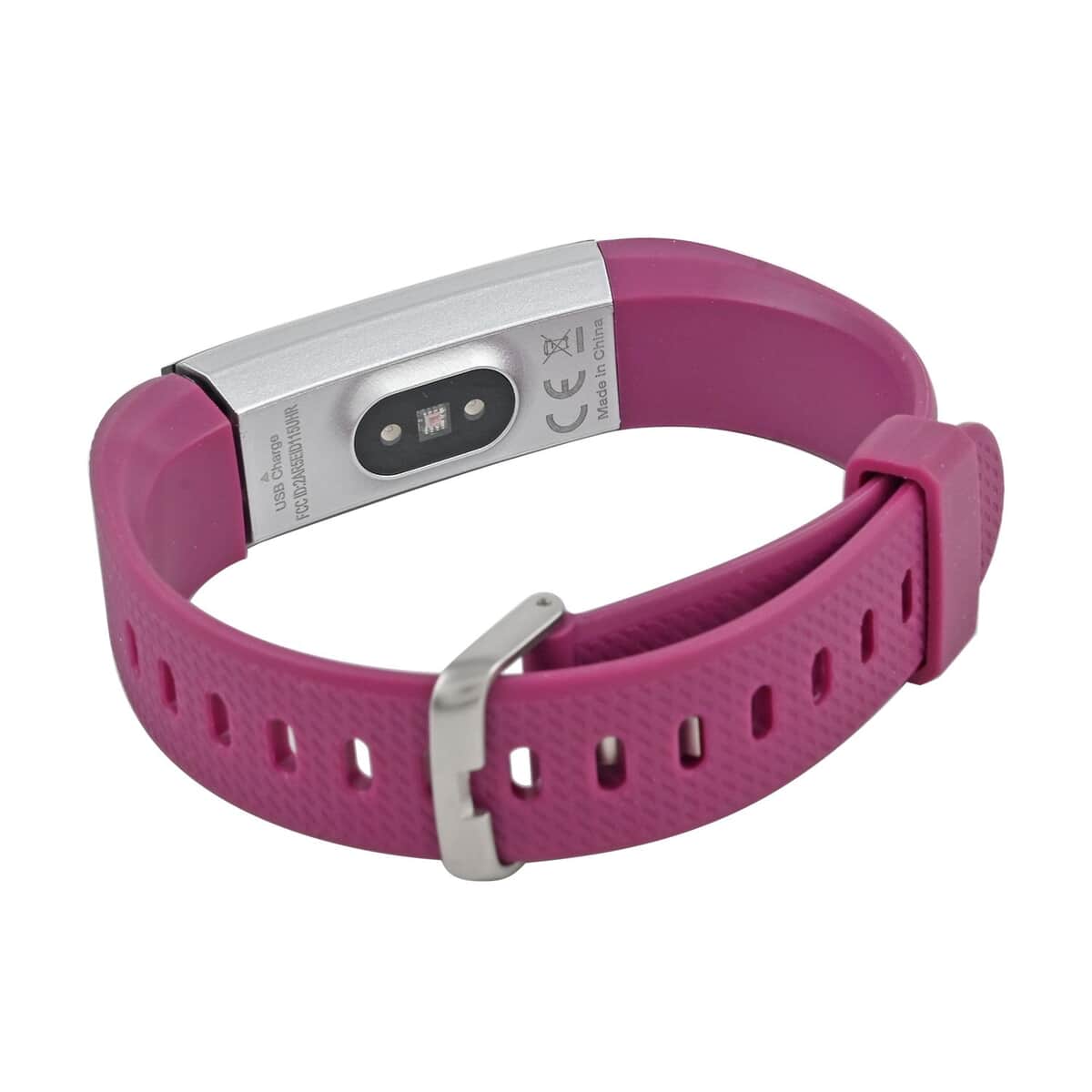 LETSFIT Stainless Steel Smart Watch with Purple Strap image number 1
