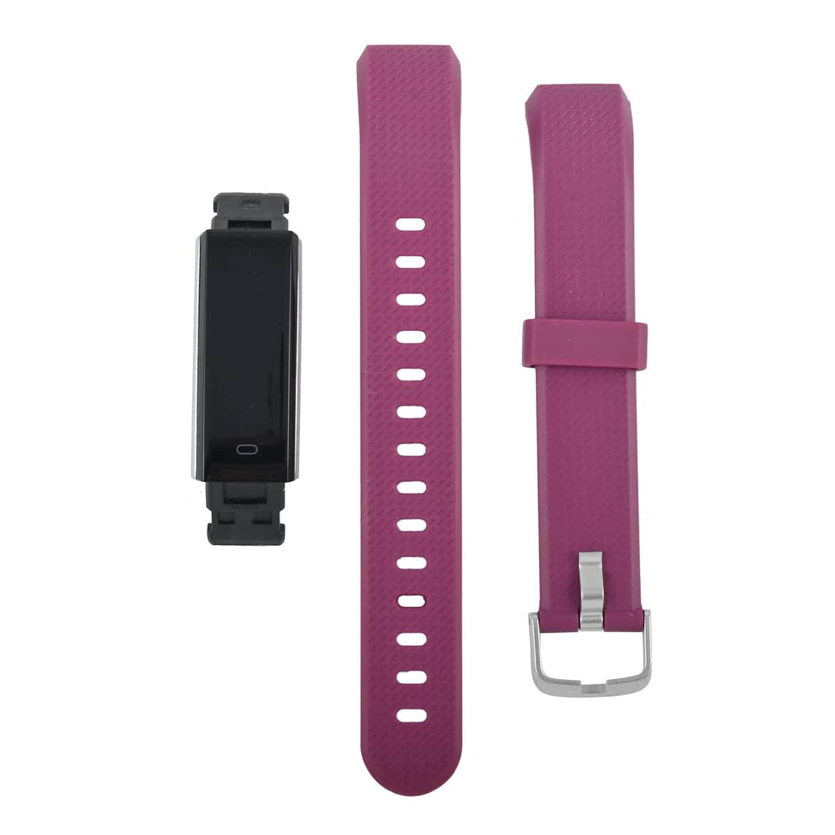 LETSFIT Stainless Steel Smart Watch with Purple Strap image number 3