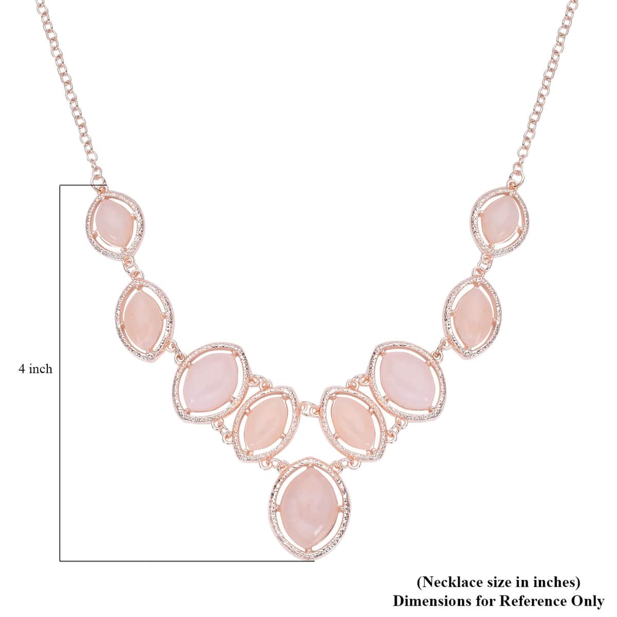 Galilea Rose Quartz Necklace 18-20 Inches in Rosetone 125.00 ctw image number 6