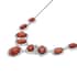 Red Jasper Necklace 18-20 Inches in Silvertone 125.00 ctw image number 3