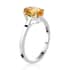 Brazilian Citrine Solitaire Ring in Sterling Silver (Size 10.0) 1.15 ctw image number 3
