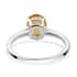 Brazilian Citrine Solitaire Ring in Sterling Silver (Size 10.0) 1.15 ctw image number 4
