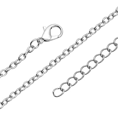 Sodalite 125.00 ctw Necklace in Silvertone 18-20 Inches