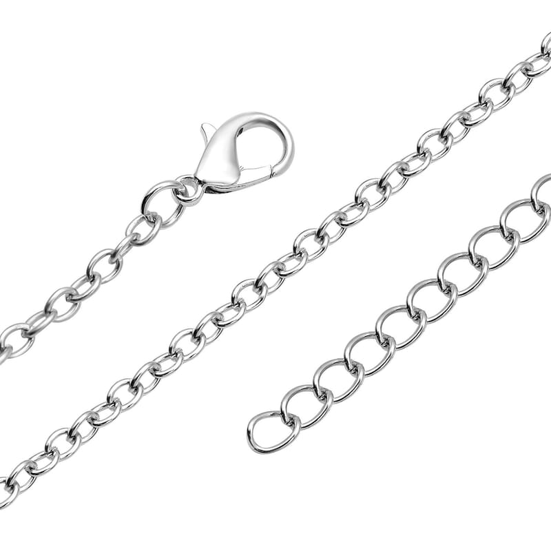 Sodalite 125.00 ctw Necklace in Silvertone 18-20 Inches