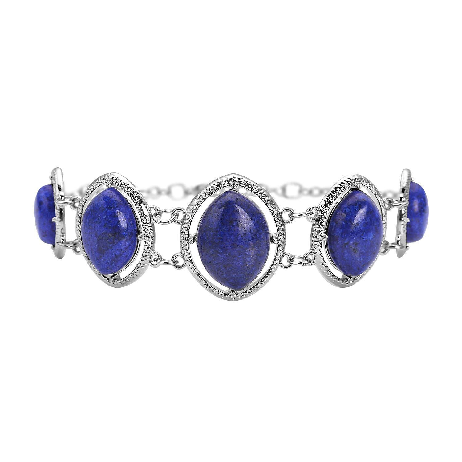 Sodalite Bracelet in Silvertone (8.00 In) 61.50 ctw