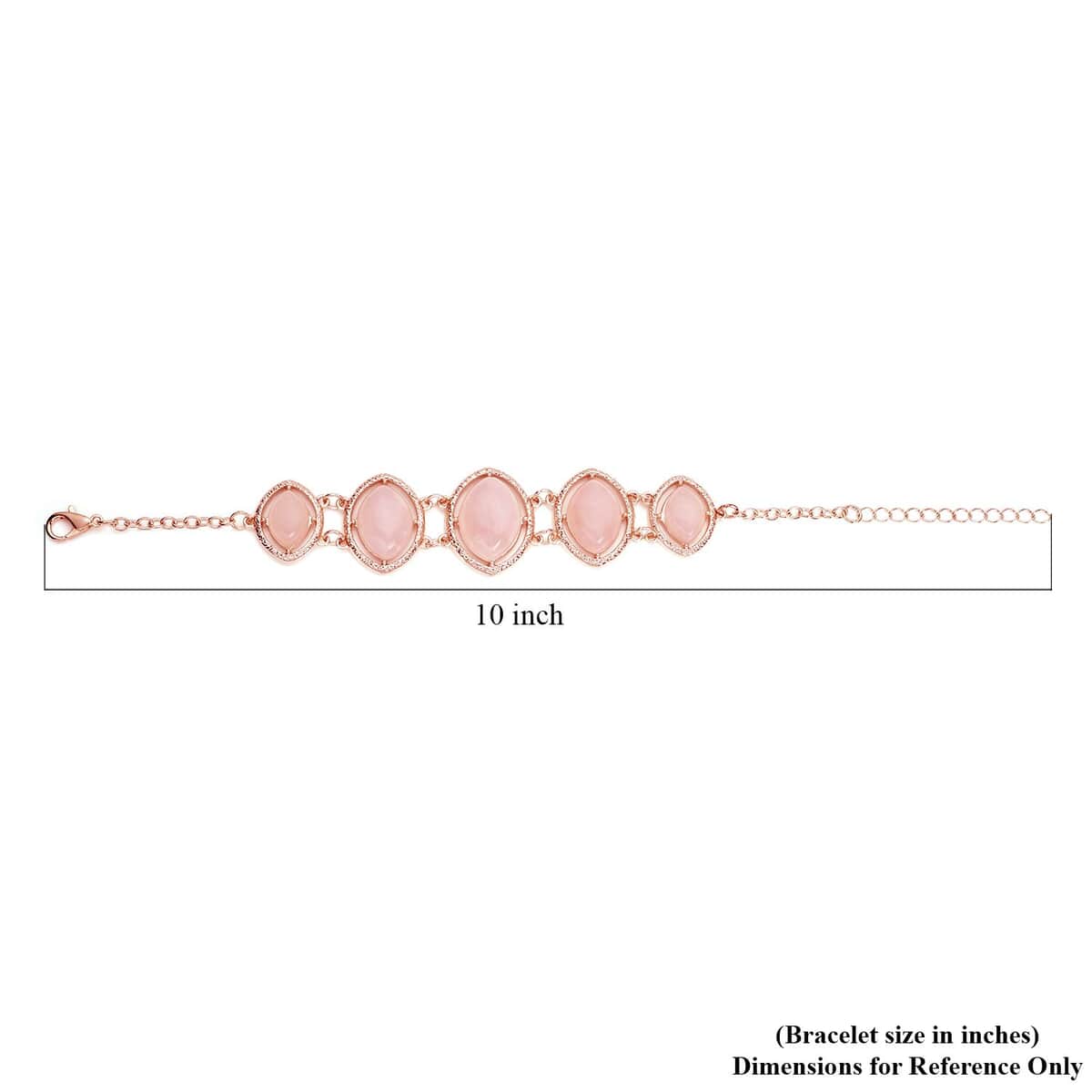 Galilea Rose Quartz Bracelet in Rosetone (8.00 In) 61.50 ctw image number 3