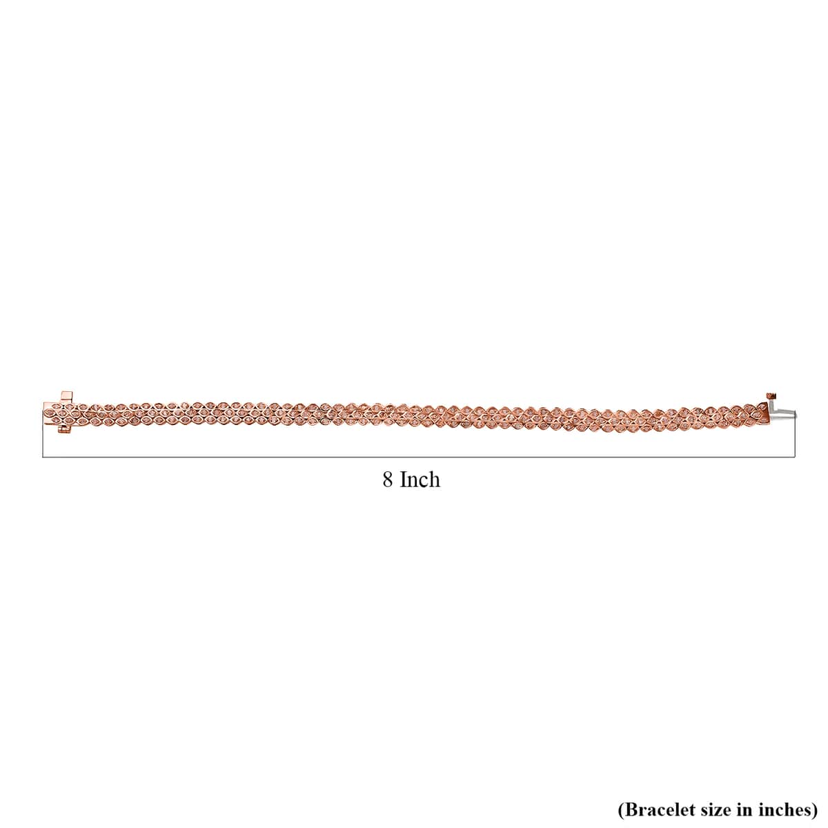 Uncut Natural Pink Diamond Tennis Bracelet in Vermeil Rose Gold Over Sterling Silver (7.25 In) 1.00 ctw image number 4