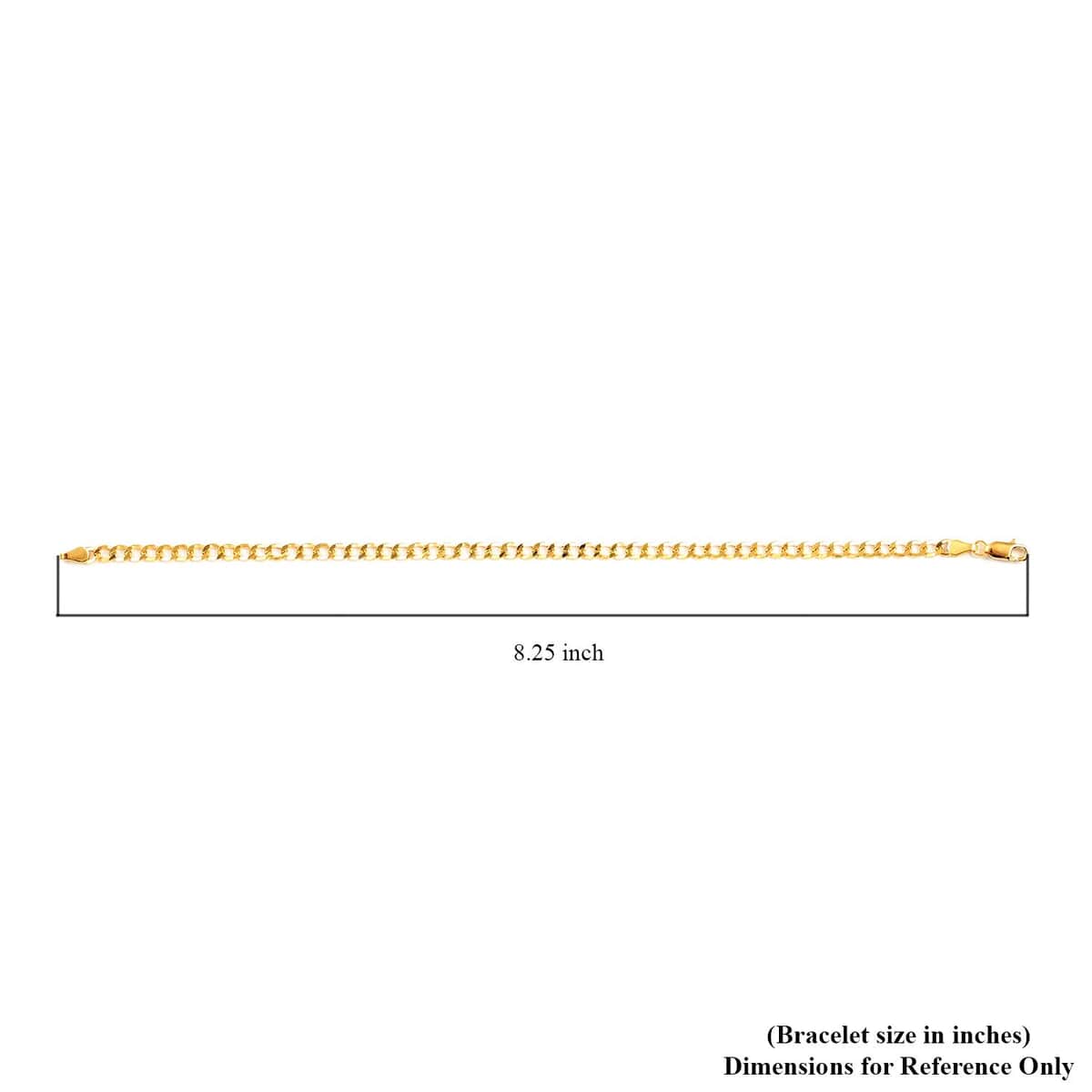 California Closeout Deal 10K Yellow Gold 3.5mm Cuban Bracelet (8.00 In) 2.1 Grams image number 4