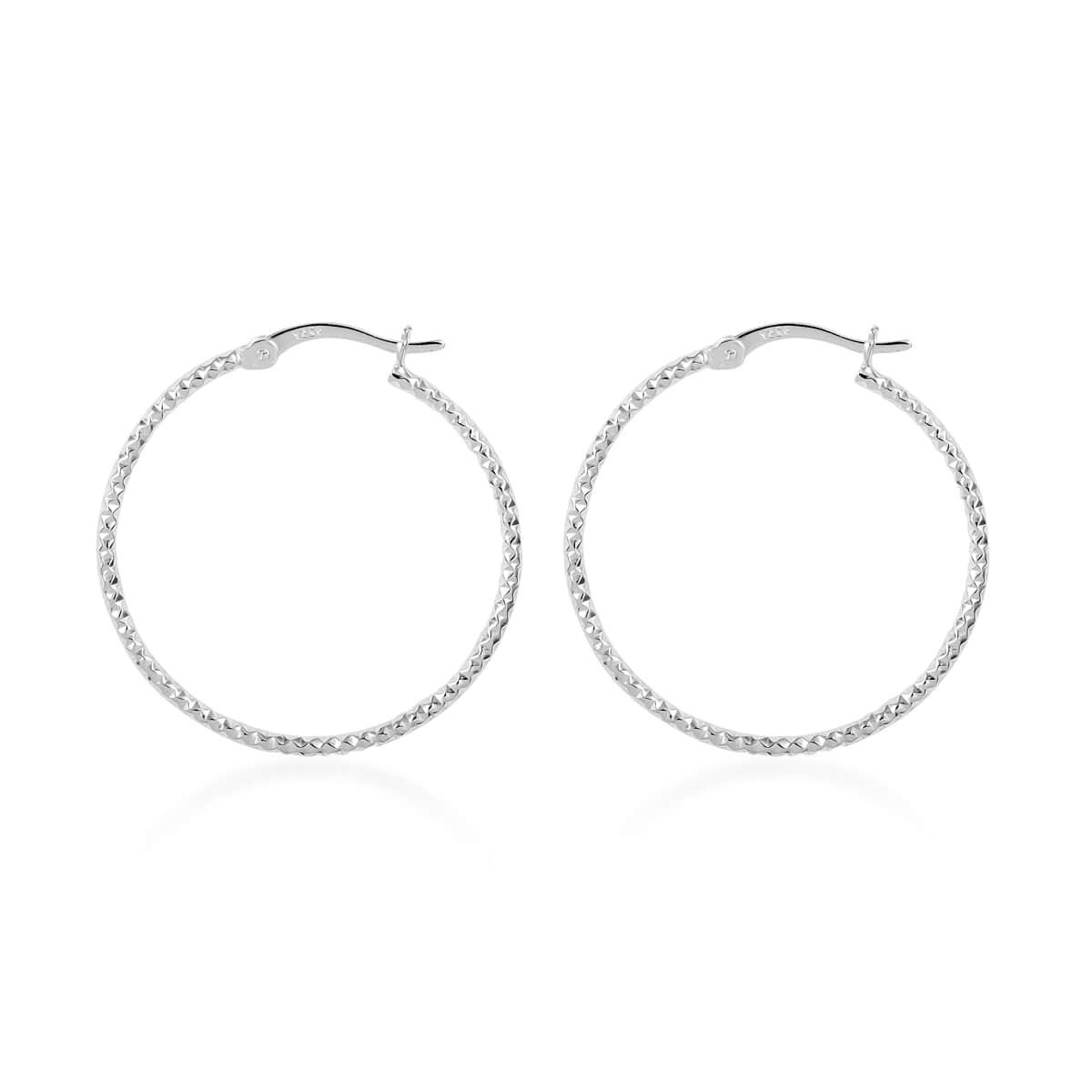 Sterling Silver Hoop Earrings 2 Grams image number 3