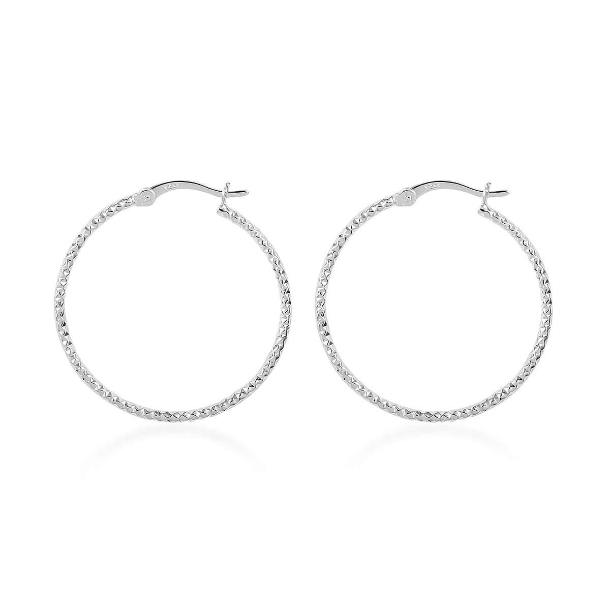 Sterling Silver Hoop Earrings 2.30 Grams