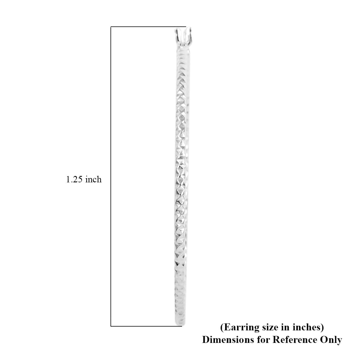 Sterling Silver Hoop Earrings 2.30 Grams image number 4