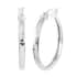 Sterling Silver 3.1mm Hoop Earrings 1.90 Grams image number 0