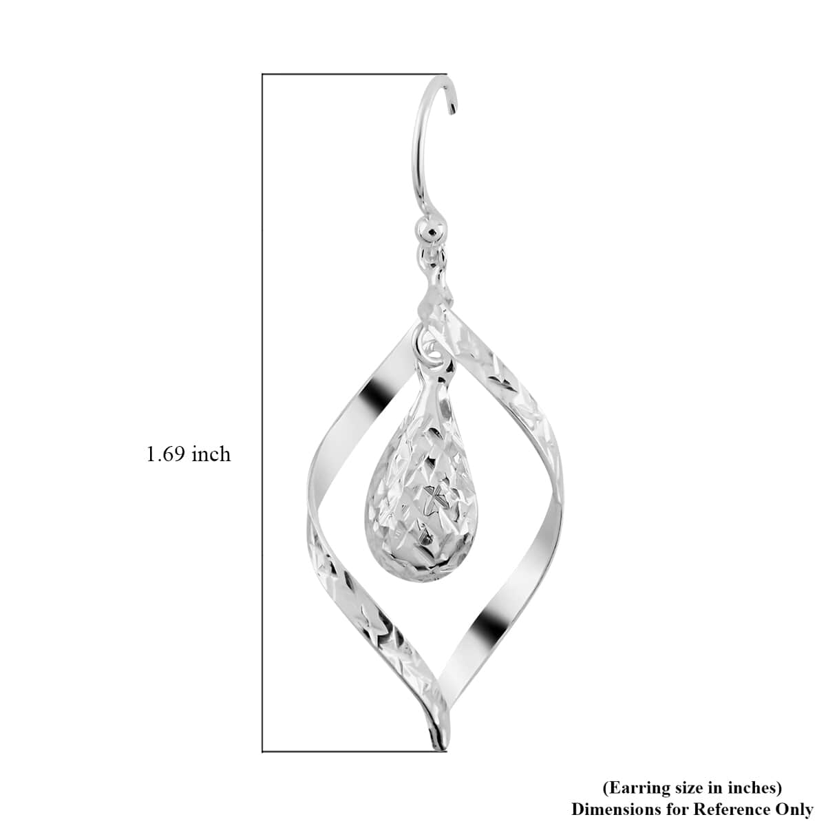 Sterling Silver Dangle Earrings 2.70 Grams image number 4