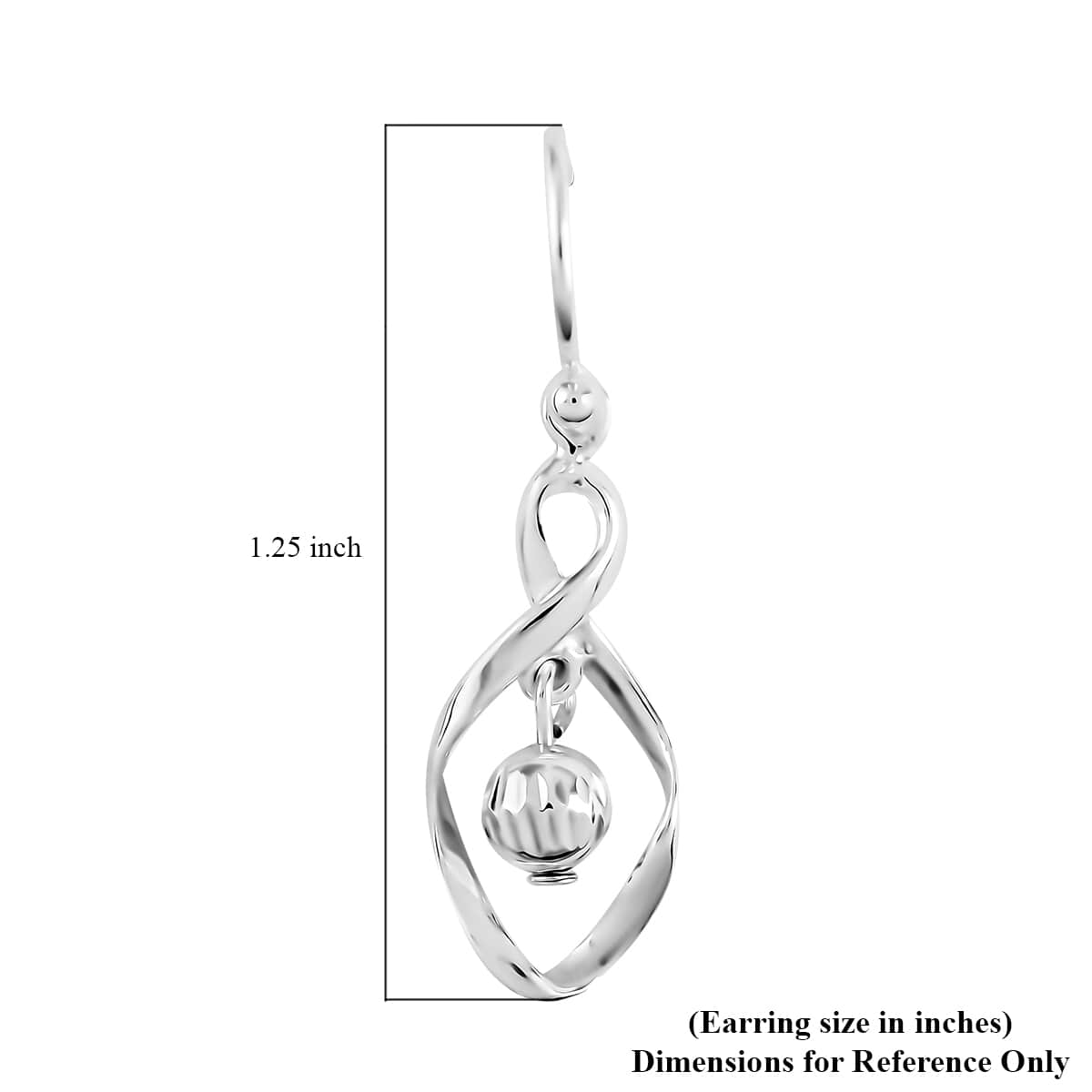 Sterling Silver Dangle Earrings 1.95 Grams image number 4