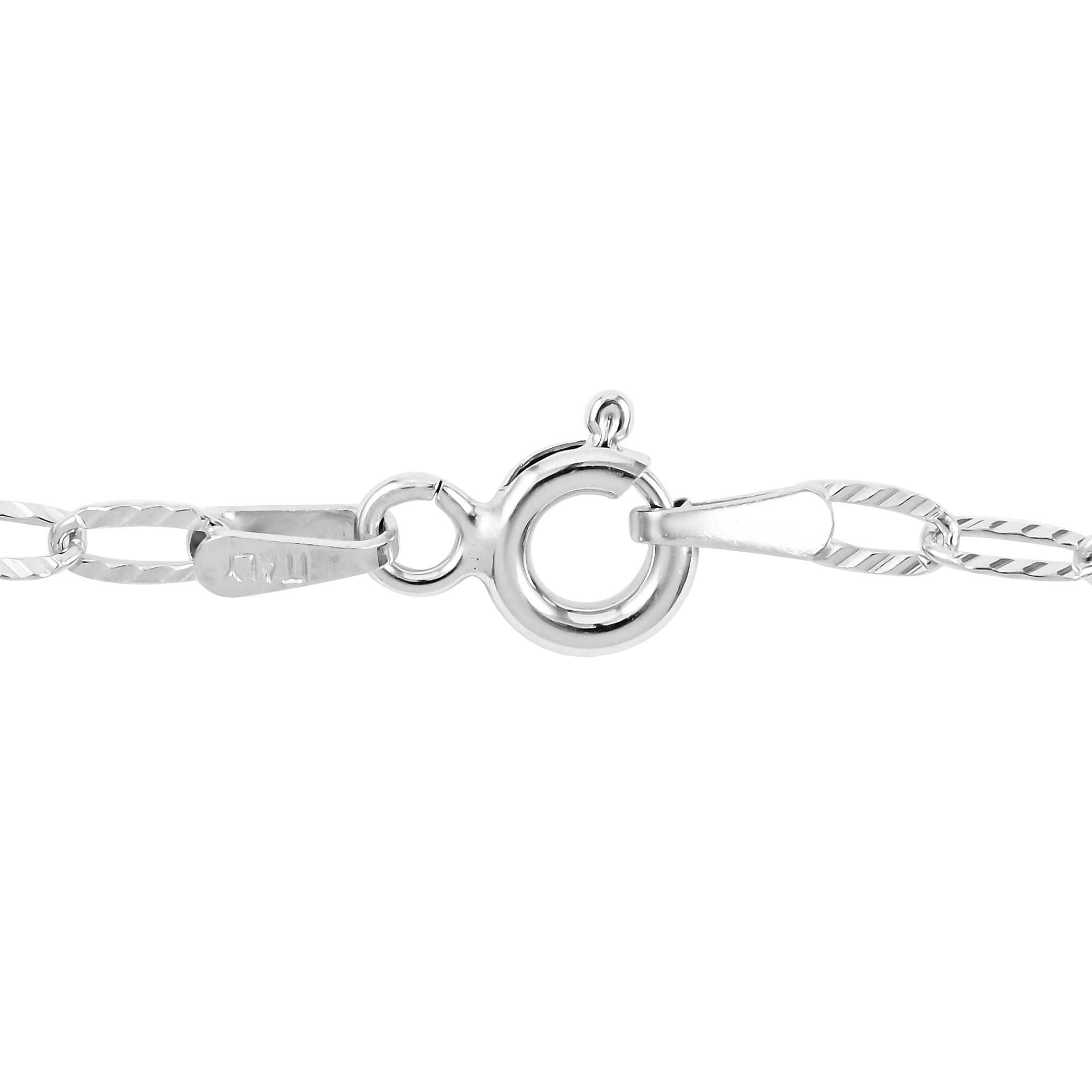 Italian Rhodium Over Sterling Silver 2.5mm Cable Chain 18 Inches 2.60 Grams