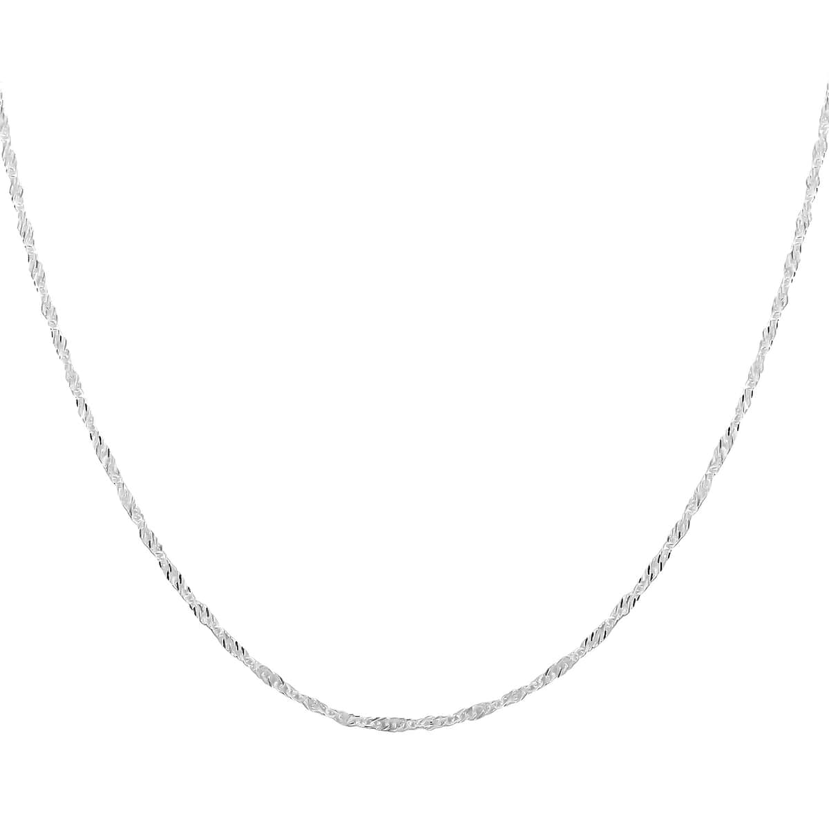 Italian Sterling Silver 1.5mm Singapore Chain 30 Inches 2.70 Grams image number 0