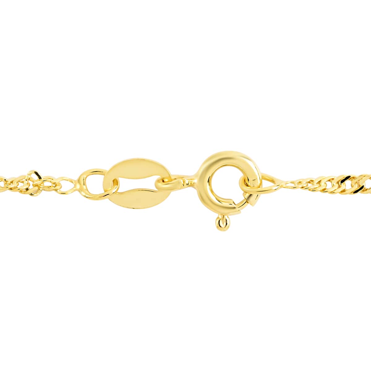 Italian 14K Yellow Gold Over Sterling Silver 1.5mm Singapore Chain 30 Inches 2.70 Grams image number 2