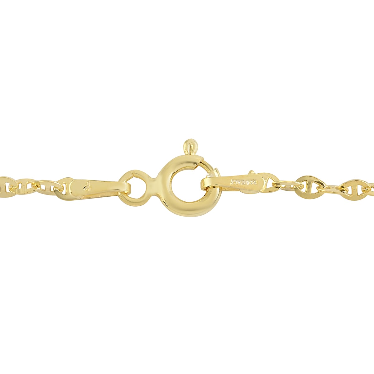 Italian 14K Yellow Gold Over Sterling Silver 2mm Mariner Chain 24 Inches 3.20 Grams image number 2