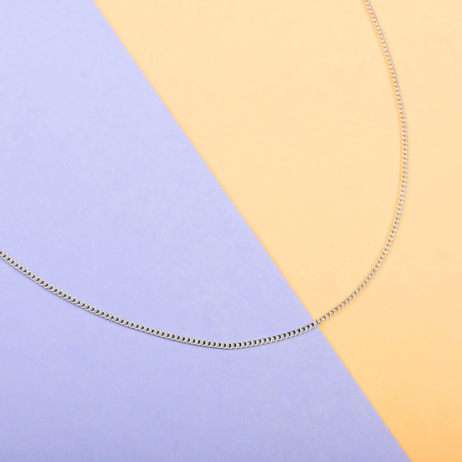 Italian Sterling Silver 1.2mm Curb Chain 20 Inches 2.40 Grams