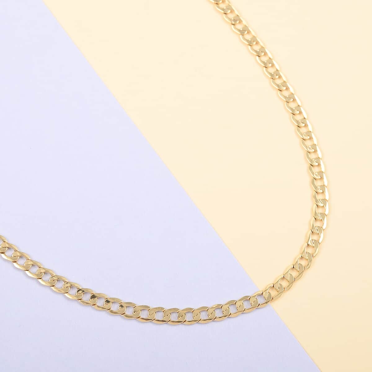 Italian 10K Yellow Gold 4.47mm Squared Cuban Link Chain Necklace 22 Inches 6 Grams image number 1