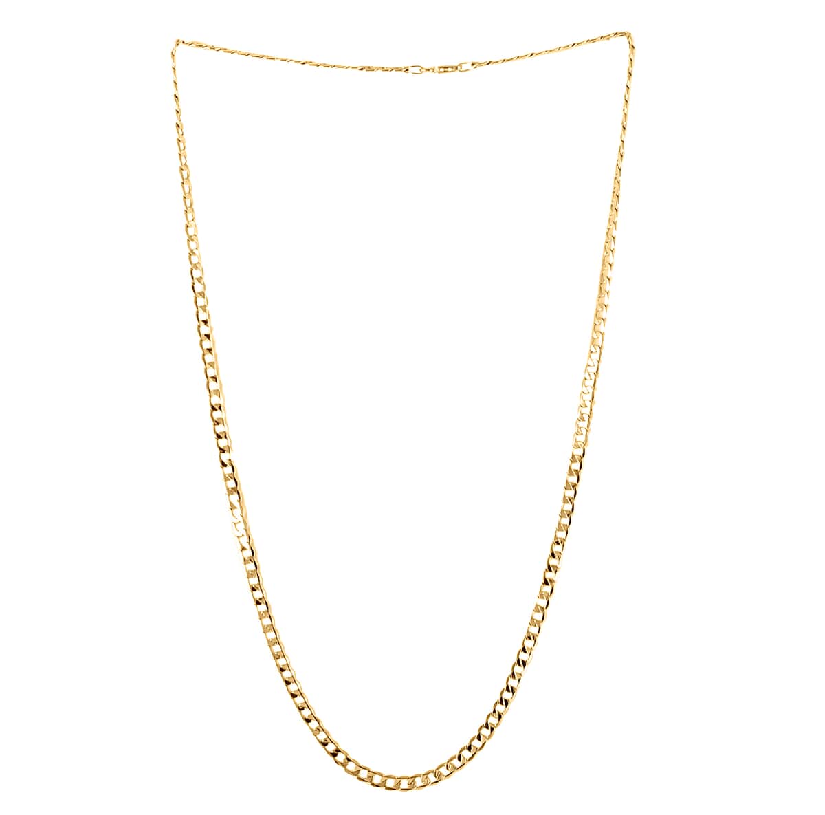 Italian 10K Yellow Gold 4.47mm Squared Cuban Link Chain Necklace 22 Inches 6 Grams image number 2
