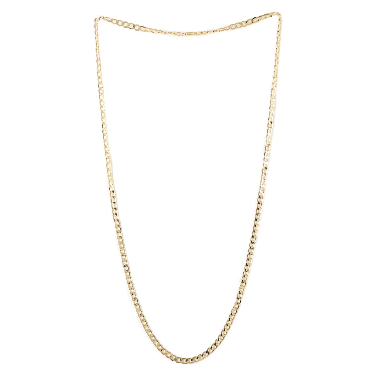 Italian 10K Yellow Gold 4.47mm Squared Cuban Link Chain Necklace 24 Inches 6.00 Grams image number 2