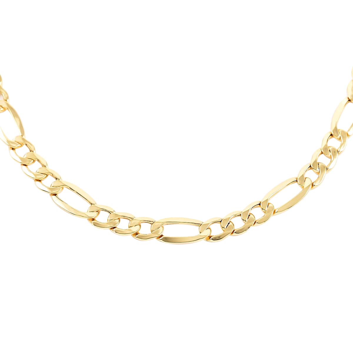 Italian 10K Yellow Gold 6.6mm Bold Figaro Chain Necklace 24 Inches 12.40 Grams image number 0