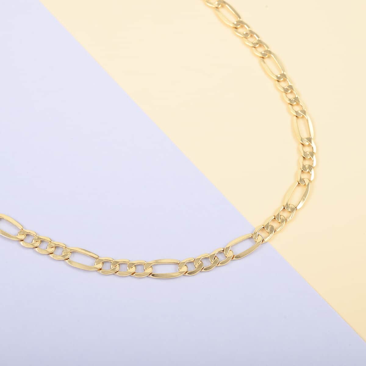 Italian 10K Yellow Gold 6.6mm Bold Figaro Chain Necklace 24 Inches 12.40 Grams image number 1