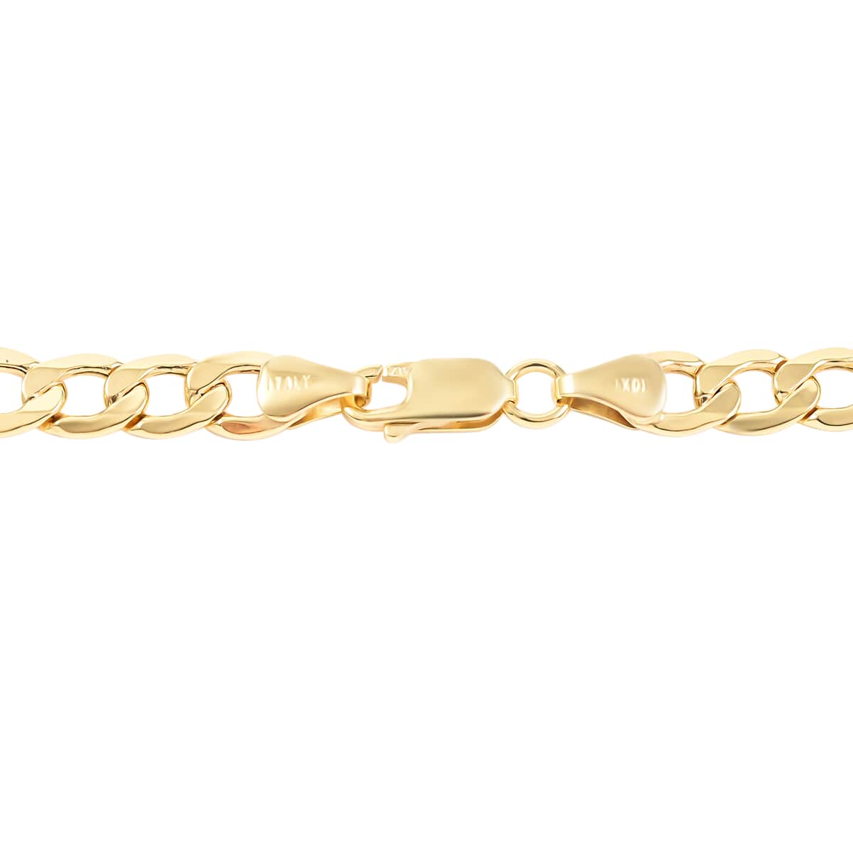 Italian 10K Yellow Gold 6.6mm Bold Figaro Chain Necklace 24 Inches 12.40 Grams image number 3