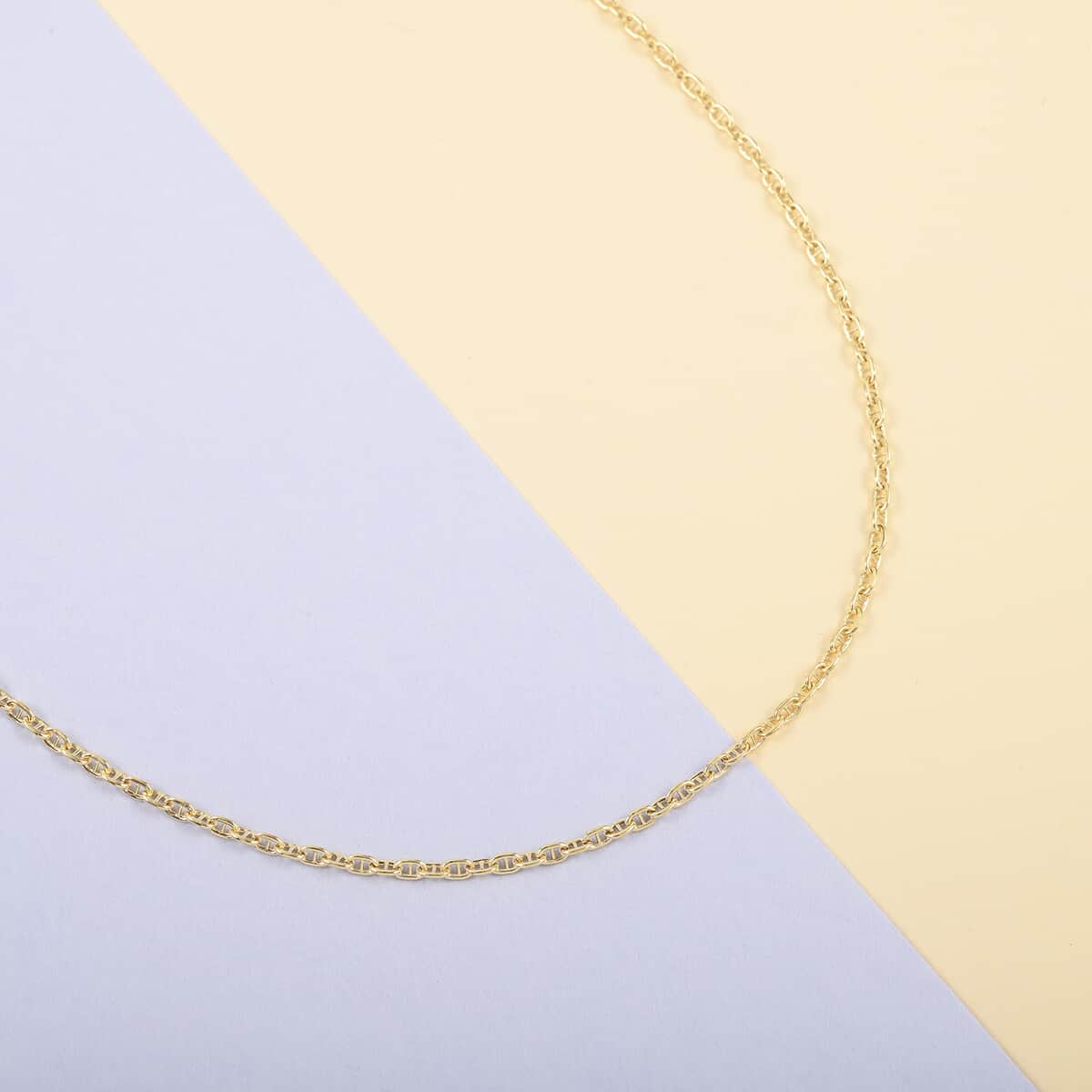 Italian 10K Yellow Gold 1.95mm Mariner Rolo Chain Necklace 18 Inches image number 1