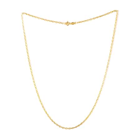 Italian 10K Yellow Gold 1.95mm Mariner Rolo Chain Necklace 18 Inches image number 3