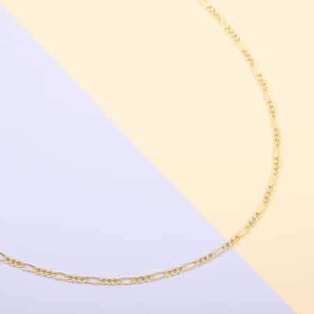 Jessica’s Exclusive Pick ITALIAN 10K Yellow Gold 1.83mm Piccola Figaro Chain Necklace 18 Inches image number 1