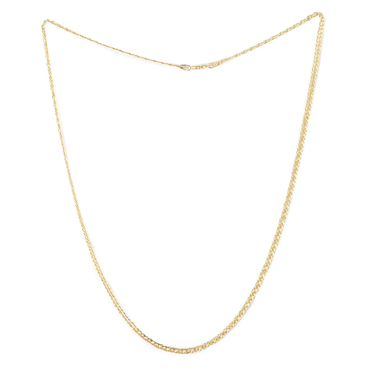 Italian 10K Yellow Gold 2.5mm Marquise Chain Necklace 18 Inches image number 2