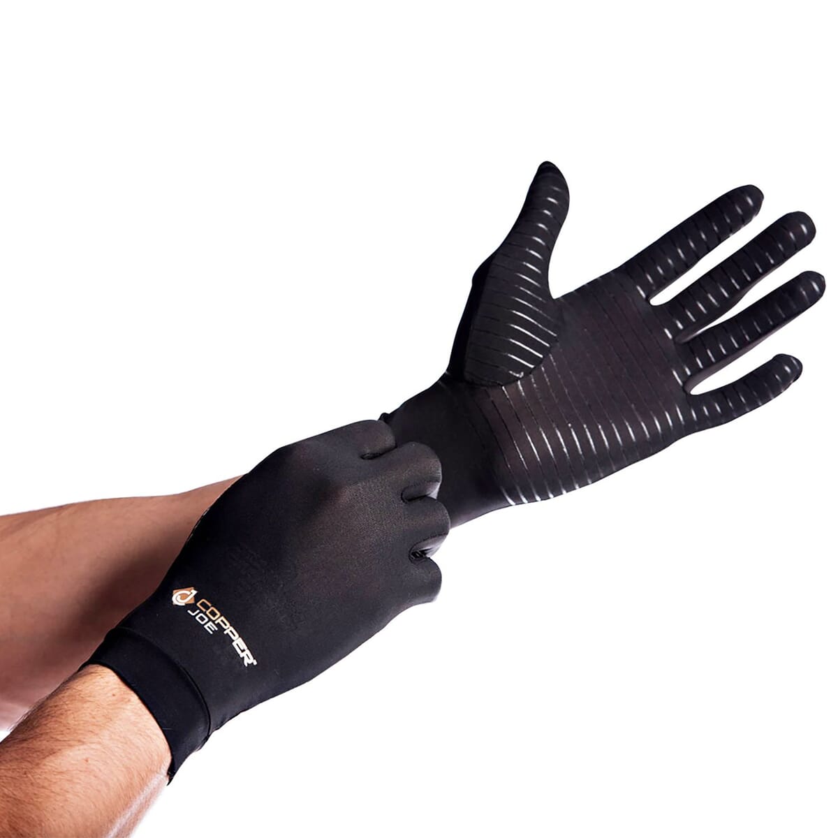 Copper Joe-Compression Full Finger Arthritis Gloves 1 Pair (XL) , Copper Compression Gloves for Arthritis image number 0