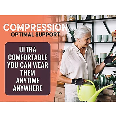 Copper Joe-Compression Half Finger Arthritis Gloves 1 Pair (Small) , Copper Compression Gloves for Arthritis
