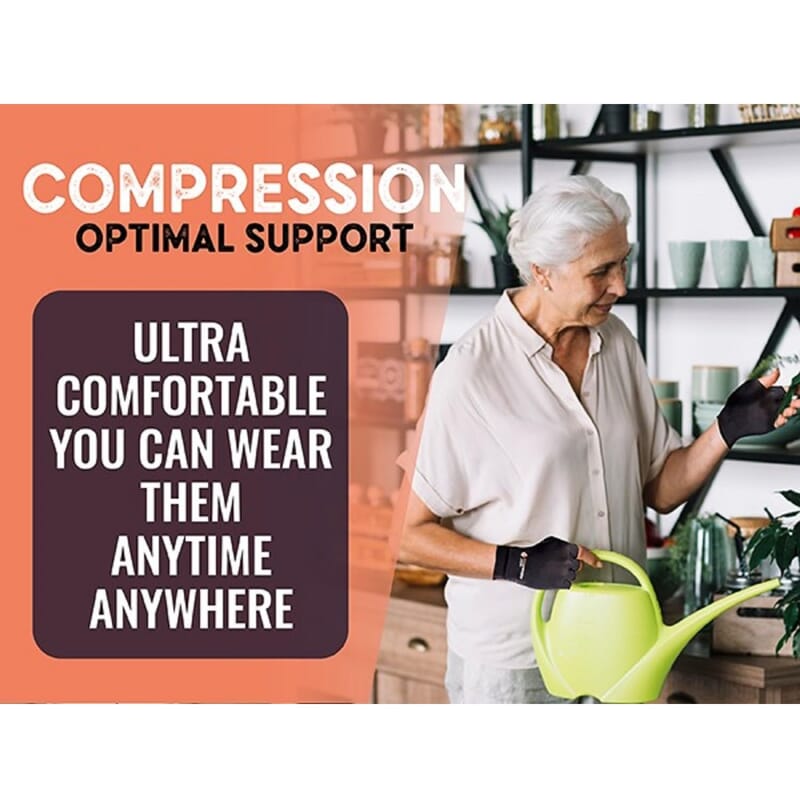 Copper Joe-Compression Half Finger Arthritis Gloves 1 Pair (Small) , Copper Compression Gloves for Arthritis