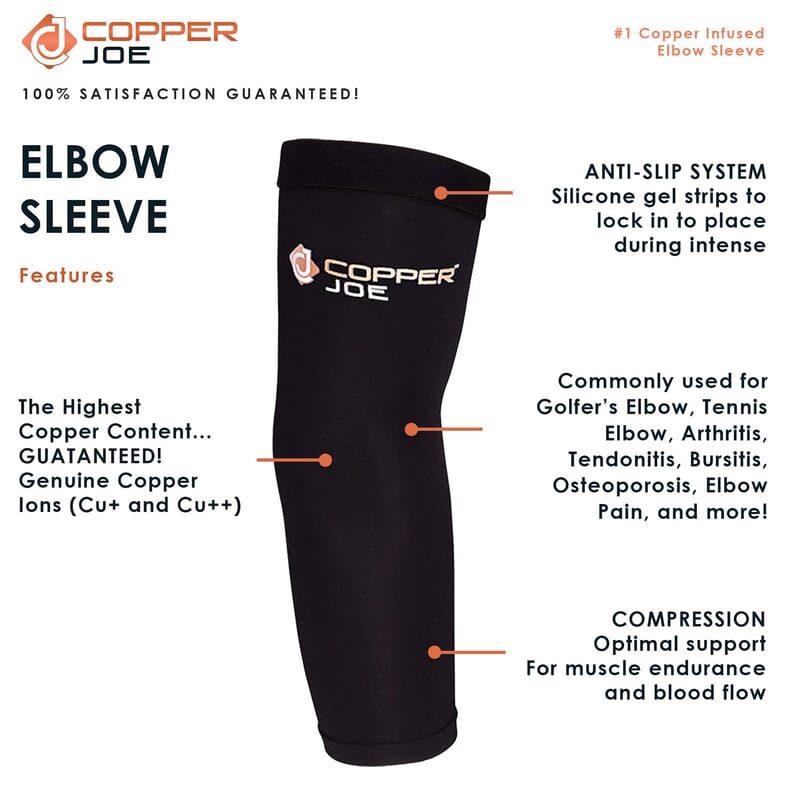 Copper Joe- Compression Recovery Elbow Sleeve (Small)