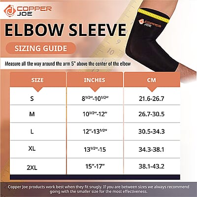 Copper Joe- Compression Recovery Elbow Sleeve (Small)