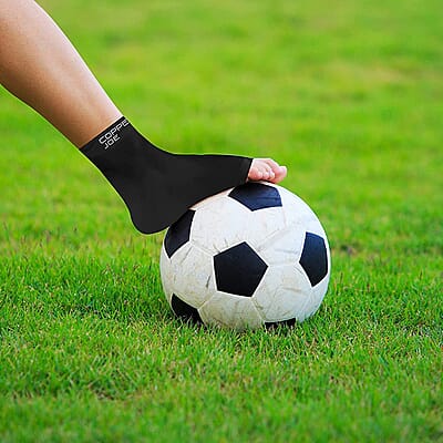 Copper Joe Compression Recovery Foot Sleeves/Support Socks 1 Pair (Small)