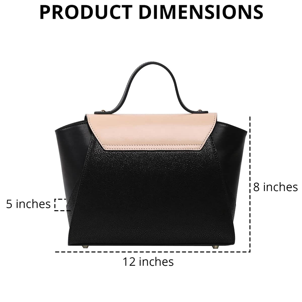 Bellorita-Koi Fish Small Black Top Grain Leather Satchel | Leather Satchel Bag for Women | Leather Purse Handbag image number 5