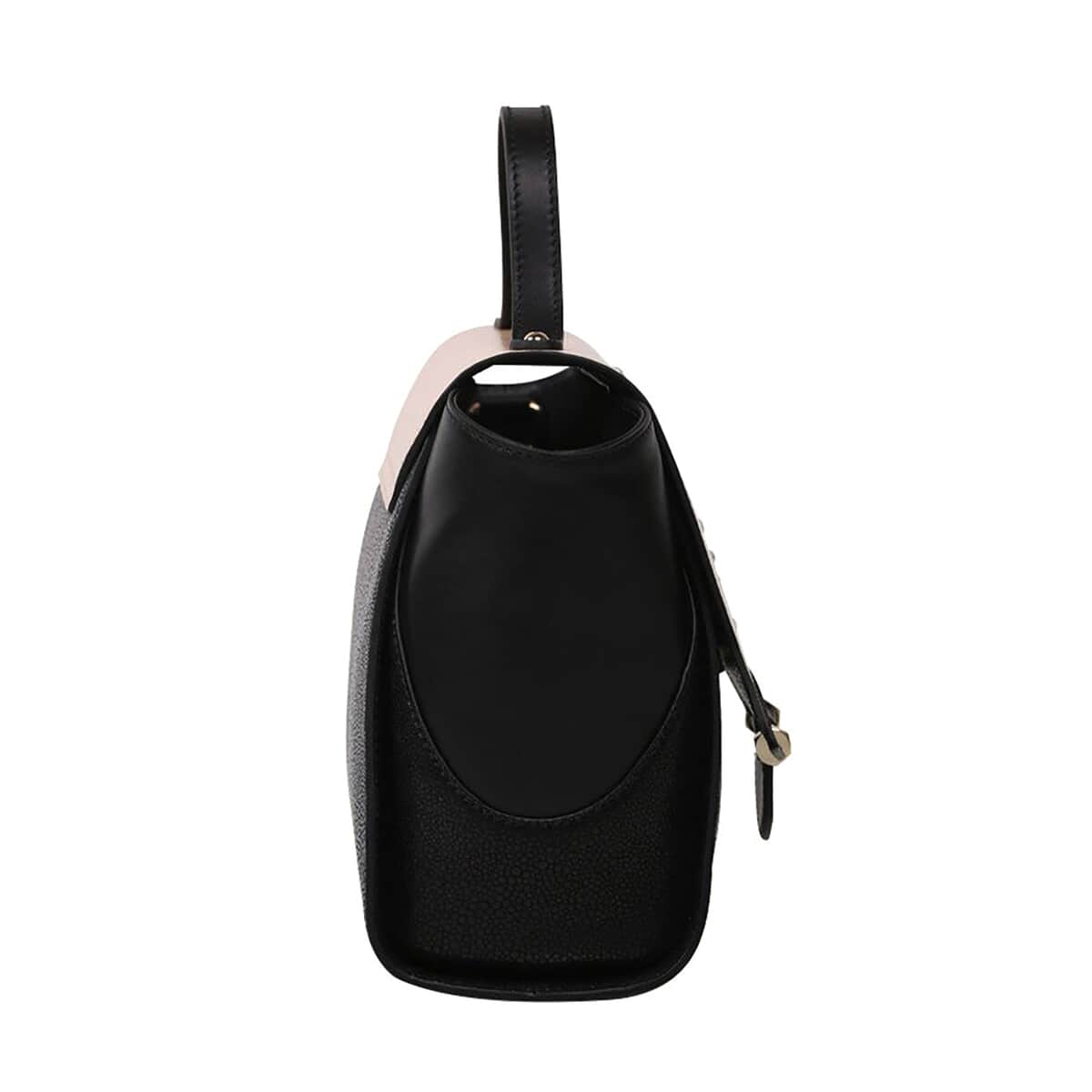 Bellorita-Koi Fish Small Black Top Grain Leather Satchel | Leather Satchel Bag for Women | Leather Purse Handbag image number 6