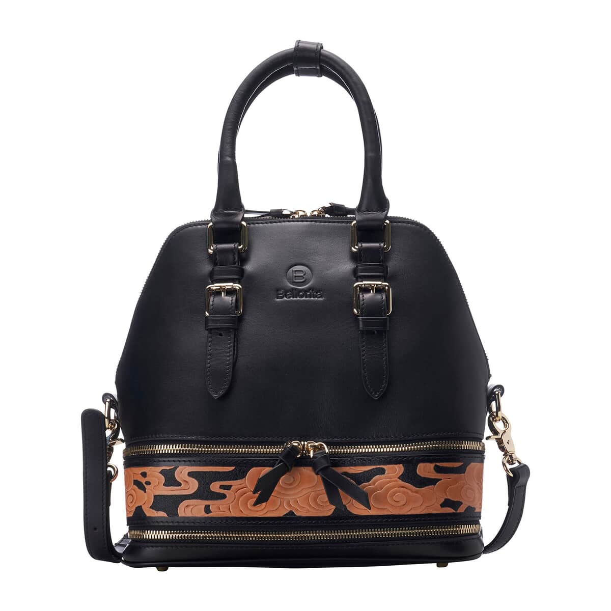 Bellorita-Cloud Black Top Grain Leather Mini Satchel | Leather Satchel Bag for Women | Leather Purse Handbag image number 0